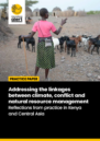 Cover of report with a photo showing a pastoralist counting her goats in Turkana, Kenya.